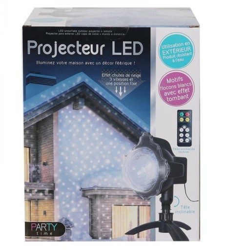 LED vonkajší projektor sneh biely, osvetlenie