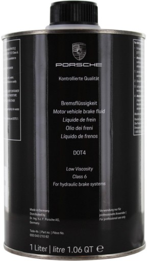 ТОРМОЗНАЯ ЖИДКОСТЬ DOT4 PORSCHE 00004321082 1L