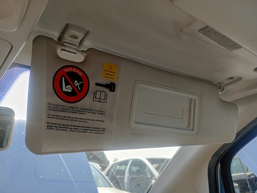 visor cover sun right of the passenger Fiat Idea 03-12