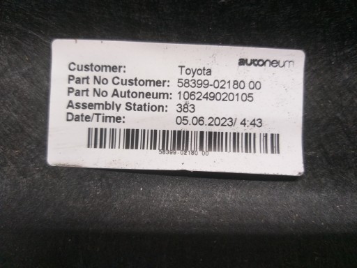 COVER COVER BELOW BUMPER PODWOZIE REAR PART TOYOTA COROLLA E21 KOMBI