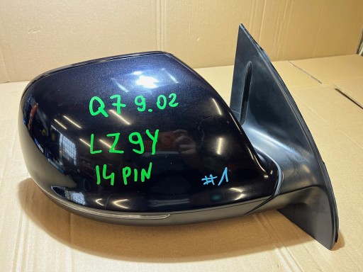 AUDI Q7 4L mirror right 14 PIN LZ9Y UK