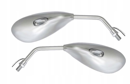 209-10001 - СЛЬОЗОТОЧИВІ ДЗЕРКАЛА ЗІ СВІТЛОДІОДНИМИ ПОВОРОТНИКАМИ ХРОМОВАНІ