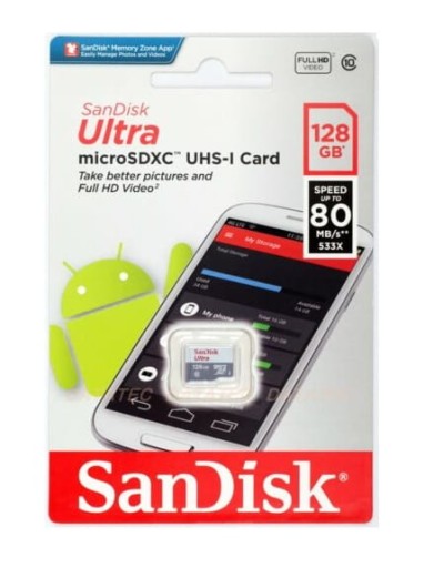Karta pamięci Sandisk MicroSDHC Ultra 128GB Class