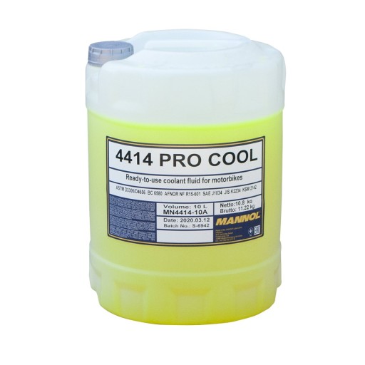 MANNOL PRO COOL RADIATOR FLUID 10L MOTORCYCLE (-40°C/+135°C) ГОТОВИЙ