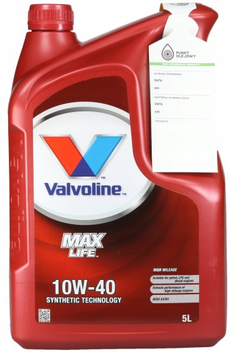 VALVOLINE MAXLIFE 10W40-5L
