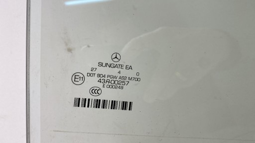 MERCEDES S-KLASA W221 LONG window door right rear part rear SUNGATE EA