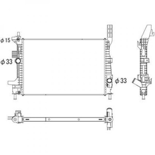 DCM3866 - Радиатор ford focus iii 02/2012-