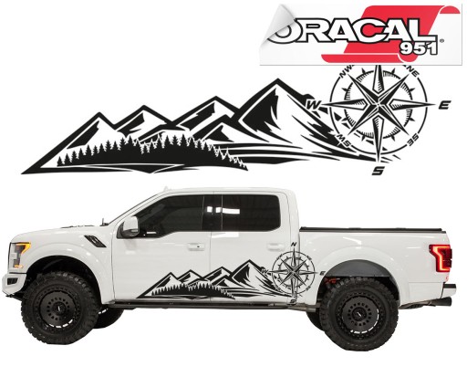 Наклейка на автомобіль Роза Вітрів OFFROAD 44X135CM