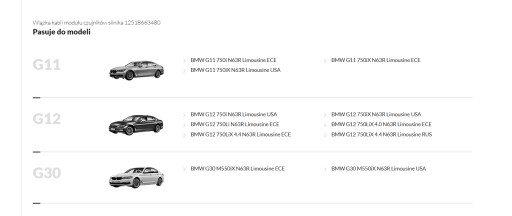 CABLAGGIO CZUJNIKOW MOTORE BMW G30 G11 G12 8663480