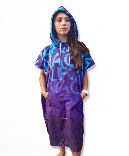 Пончо Maloka Каліфорнія блакитне 130-165см