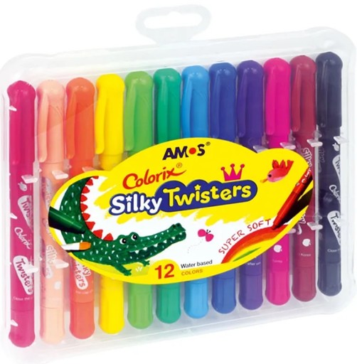 Vyťahovacie pastelky SILKY TWISTER AMOS 12kol. CST12