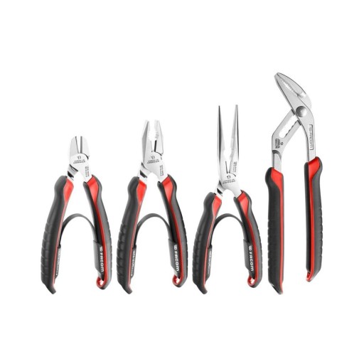 НАБОР ИЗ 4-Х ПЛОСКОГУБЦ: РЕГУЛИРУЕМЫЕ, РЕЖУЩИЕ, УНИВЕРСАЛЬНЫЕ, ПОЛУКРУГЛОГУБЦЫ FACOM CPE.A1