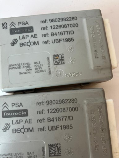 Module MASAZU Siège C4 PICASSO II 308 T9 9802982280
