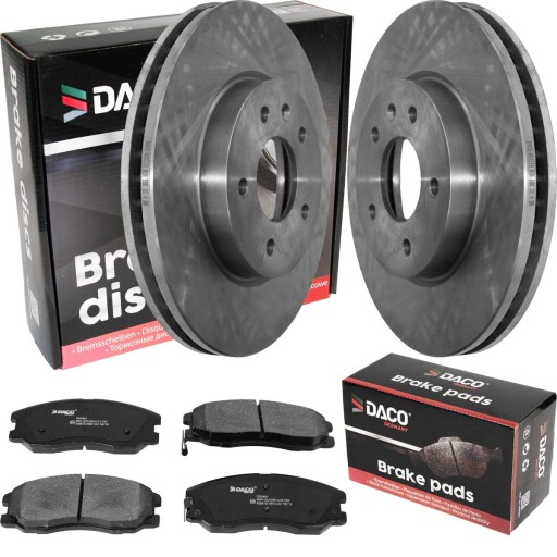 602718 - Диски + колодки DACO передняя часть Antara Captiva 2006-