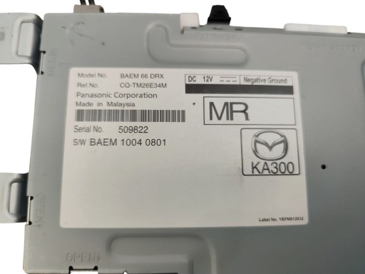 TUNER RADIA MAZDA 3 III BM/BN BAEM66DRX CQ-TM26E34M