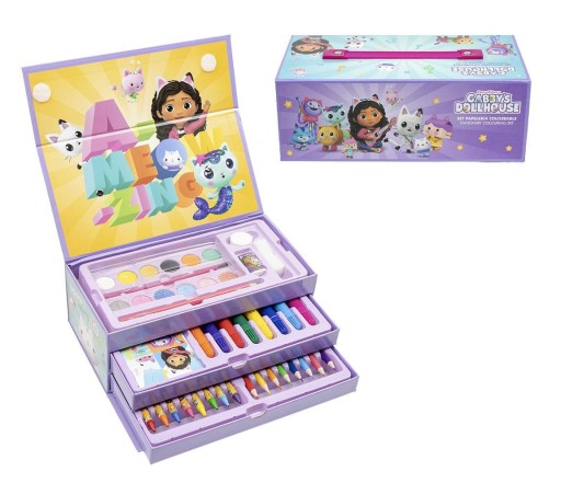 GABBY'S DOLLHOUSE MAČIČKA UMELECKÝ SET DARČEK KUFOR NA KONCI ROKA