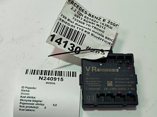 modulo PORTA Portiera Destra Anteriore A2129004214 MERCEDES W204