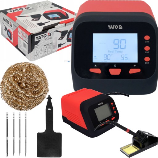 ПАЯЛЬНА СТАНЦІЯ 75W T12 TIP РК-ДИСПЛЕЙ ФУНКЦІЯ АВТОСОН YATO