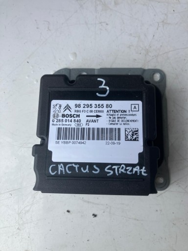 SENSOR AIRBAG CITROEN C4 CACTUS LIFT 9829535580