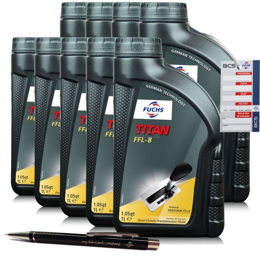 9 литров fuchs titan pentosin ffl-8 - для кпп с двойным сцеплением - 9л