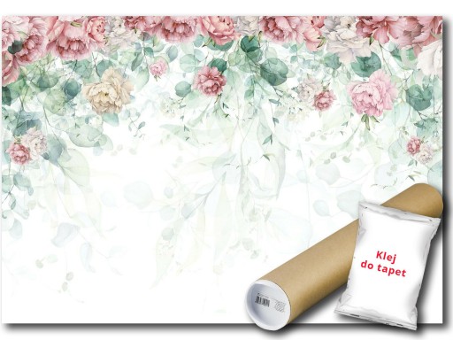 НАСТІНКА ПАПЕРОВА НАСТІННА КВІТИ ЛИСТЯ ТРОЯНДИ 368х254