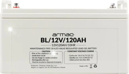 Гелевая батарея armac, универсальная, 12 в, 120 ач, длительный срок службы, необслуживаемая m8