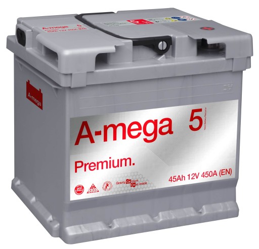 6СТ-45-А3 - Аккумулятор AMEGA Premium M5 12V 45Ah 450A