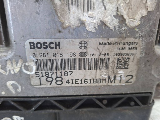 Centralina Motore 0281016198 51871187 FIAT BRAVO II 1.6 MJET