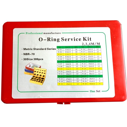 Ущільнювальне кільце набір сервісний комплект метричний 386 шт