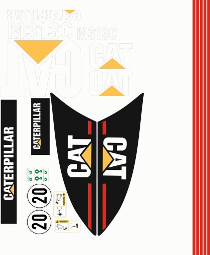 CAT M313C НАКЛЕЙКА