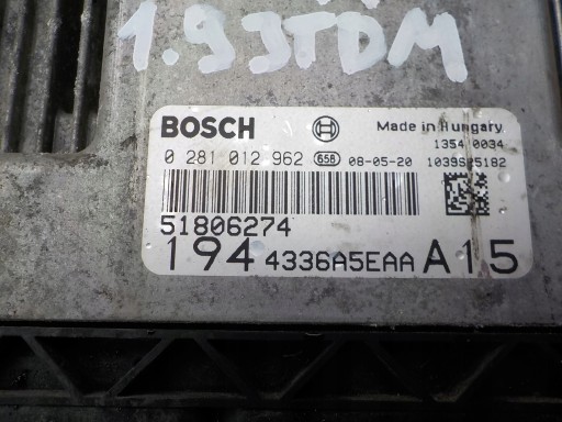 Centralina Motore fiat croma II 1,9 jtd 0281012962 51806274