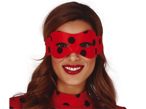 Маска для очей (венеціанка) Guirca тканина тварини оранжево-червоного кольору