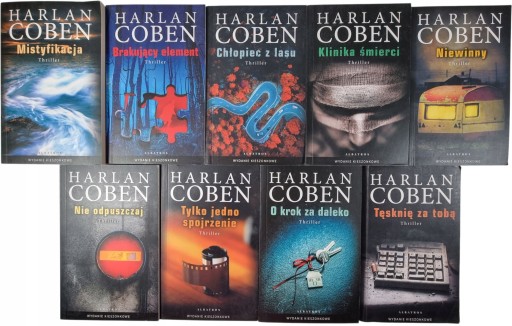 Zdjęcie egzemplarza: Harlan Coben / zestaw 9 książek / Kryminał / wyd. kieszonkowe