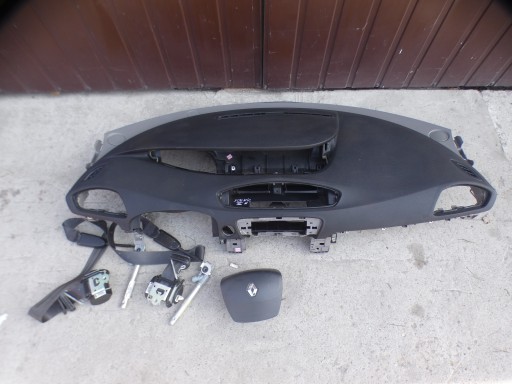 RENAULT SCENIC III 3 dashboard console ROZDZIELCZA airbag tension belts DEMONTAZ