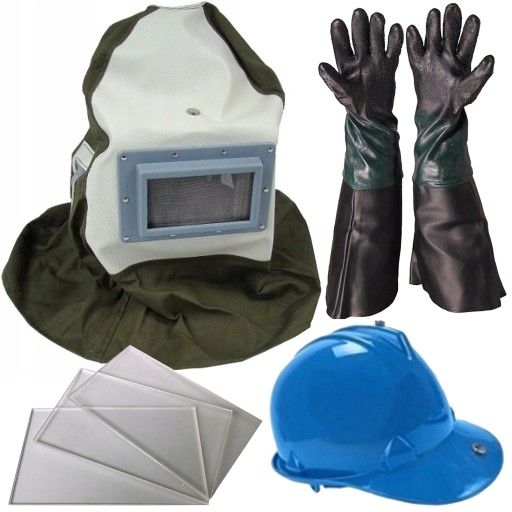 Маска пескоструйные перчатки + 3 быстрый защитный