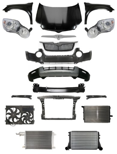 5L0805591 - YETI 09-13 ПЕРЕДНИЙ БАМПЕР КАПОТ РЕМІНЬ ЛАМПА КРИЛО