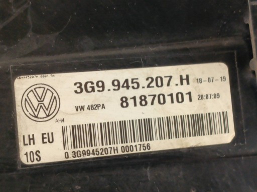 light left rear part 3G9945207H VOLKSWAGEN PASSAT B8 LIFT