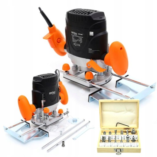 МАРШРУТНО-ФРЕЗЕРНЫЙ СТАНОК ПО ДЕРЕВО 6мм 8мм 1900Вт KD1683 РЕГУЛИРОВКА +12 ФРЕЗЕРОВАНИЯ