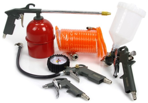 НАБОР КРАСКИ ДЛЯ ПОКРАСОЧНОГО ПИСТОЛЕТА, КОМПРЕССОР