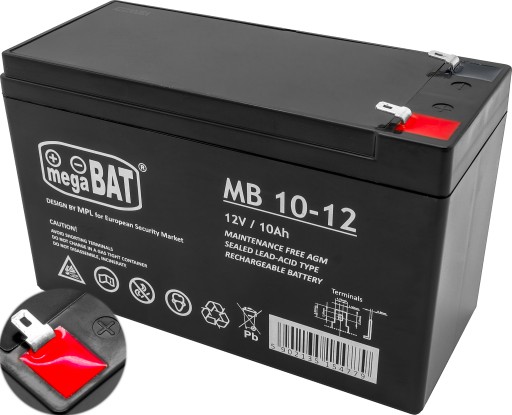 АКУМУЛЯТОР AGM 12V 10Ah UPS TOYS НЕ ОБСЛУГОВУЄТЬСЯ