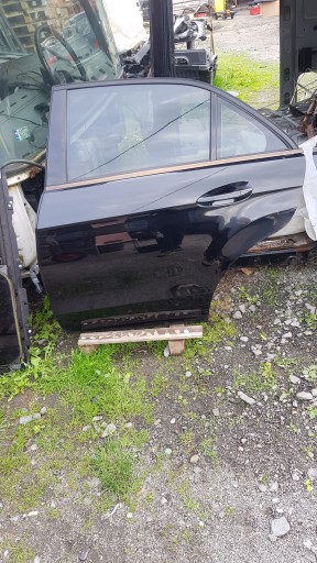 MERCEDES W212 door left rear part window sedan nice black, 040