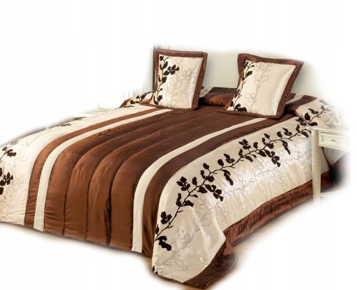 240x260 Narzuta Błyszcząca 10203 brown Brązowa