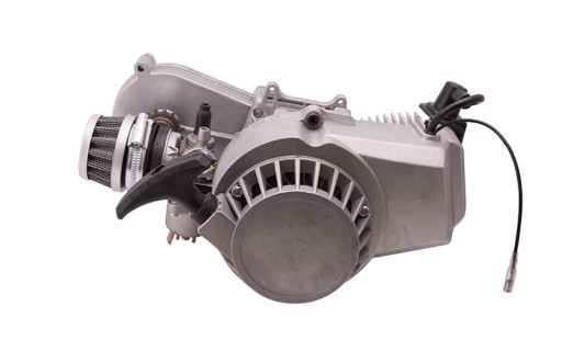 Silnik_POCKET_Przekładnia_2 - Горизонтальний Двигун Mini-Cross, 60cc 2T, торговий автомат, Срібний