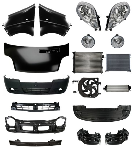 2366 - Opel Vivaro 07-14 Бампер Ремень Капот Крыло