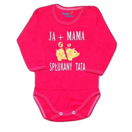 Бавовняне боді з довгим рукавом Bobo Dream, розмір 68, застібається на кнопку