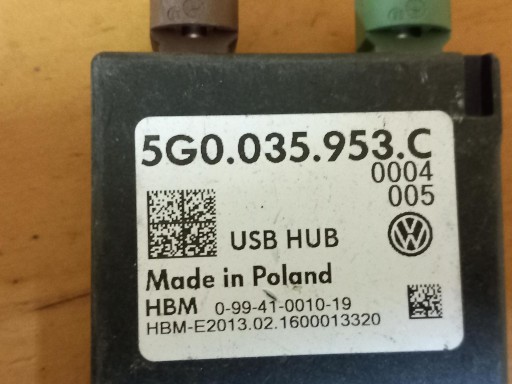 modul Bedienteil USB VOLKSWAGEN PASSAT B8 5G0035953C 14-22