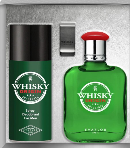 Evaflor Whisky ORIGIN 100ml EDT+150ml DEO+KLIPS