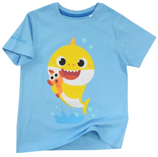 BABY SHARK BLÚZKA T-SHIRT bavlna Chlapčenský krátky rukáv modrý 98 R803E