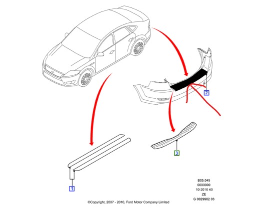 Защитная пленка для бампера FORD MONDEO MK4 SEDAN