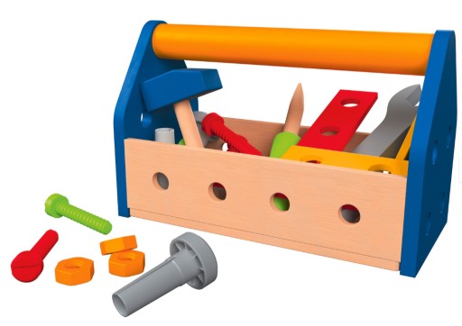 Дерев'яна іграшка ящик для інструментів